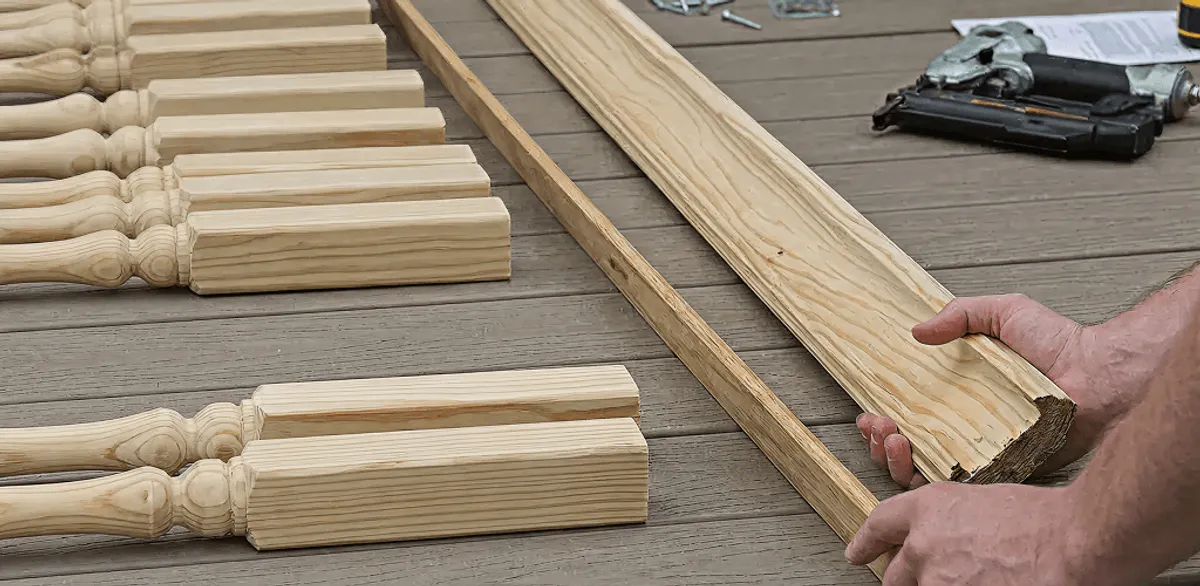 Handrail installation materials and wood components for stair rail work in Henderson, NV